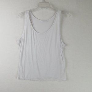 Made in Italy Classic White Racerback Tank Size L